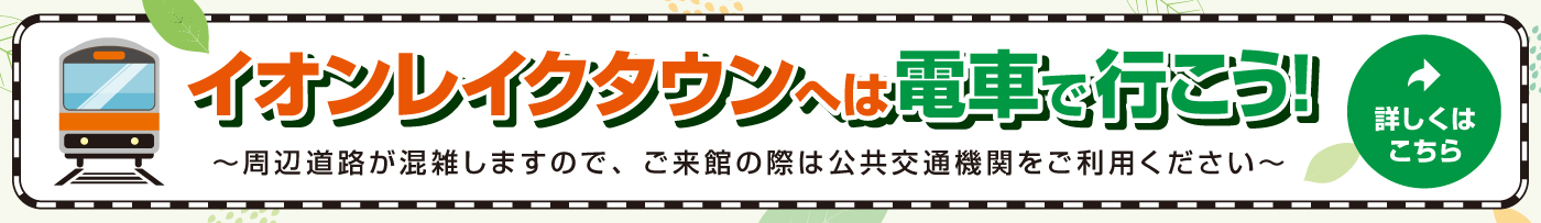 イオンレイクタウンへは電車で行こう!
