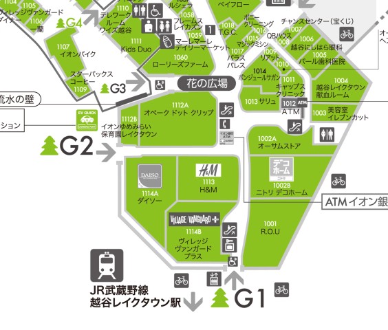 フロアガイド イオンレイクタウンmori