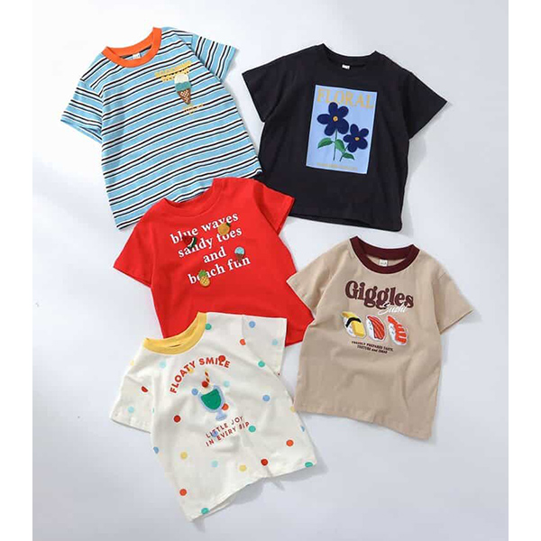 バラエティかぎ針モチーフTシャツ