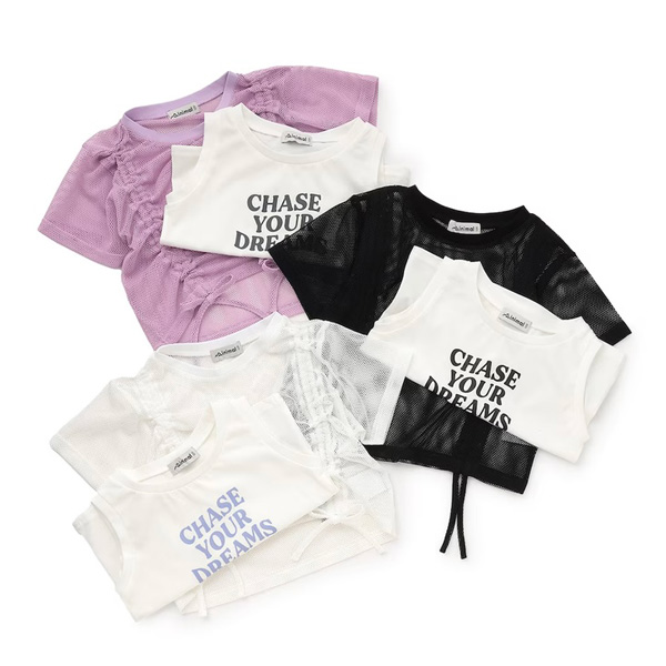 【インナーつき】メッシュドロスト半袖Tシャツ