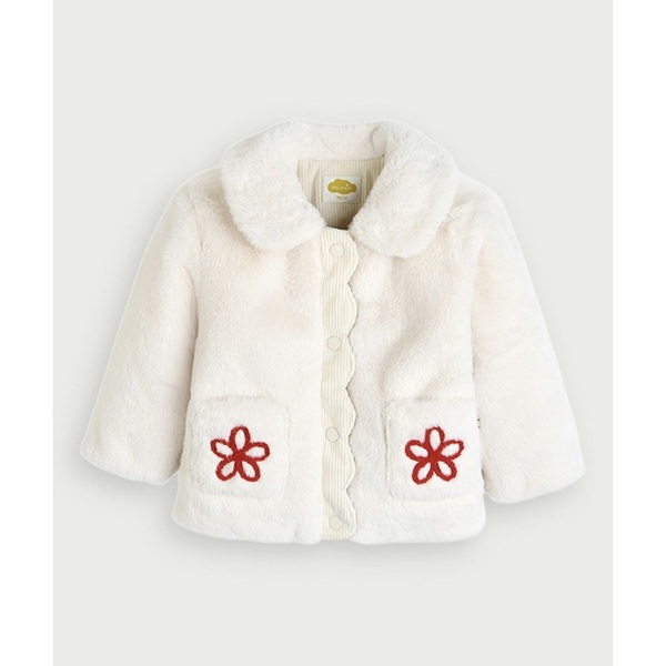 ラブミーフラワーフェイクファーコート