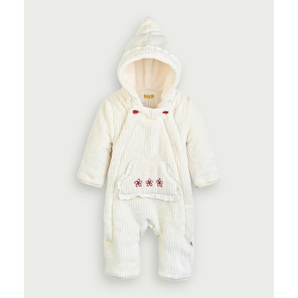 ラブミーフェイクファーフード付きカバーオール