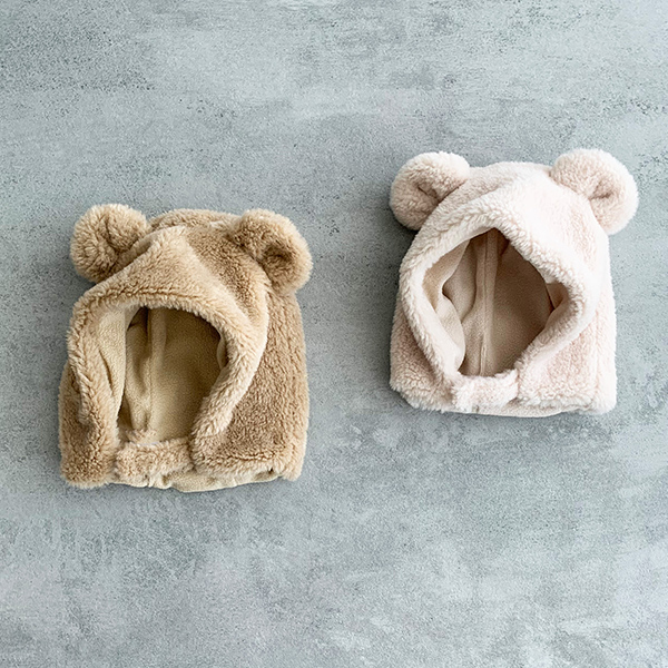 クマ耳ボアフード"